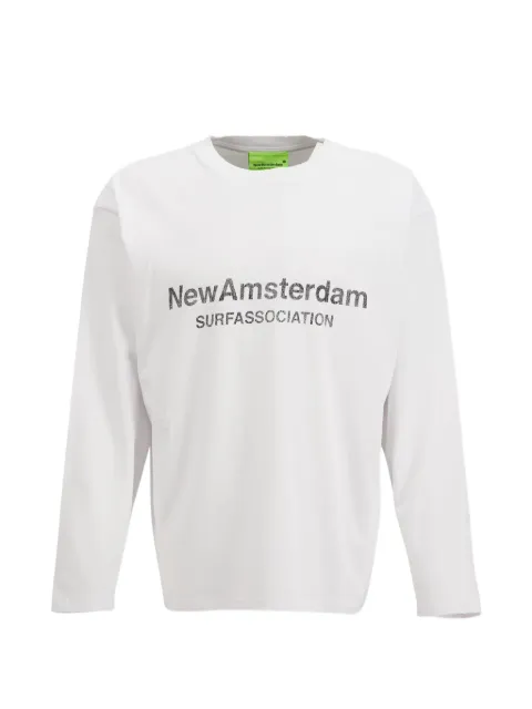NEW AMSTERDAM logo-print long-sleeve top