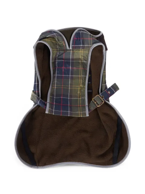 Barbour waterproof tartan-print dog coat