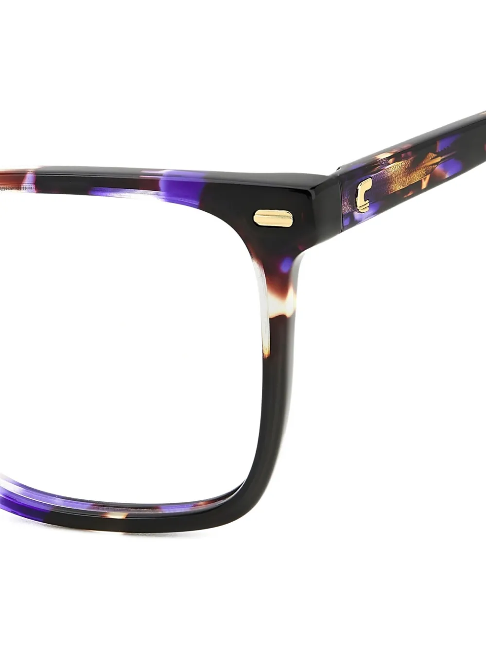 Carrera Bril met vierkant montuur en schildpadschild design Paars