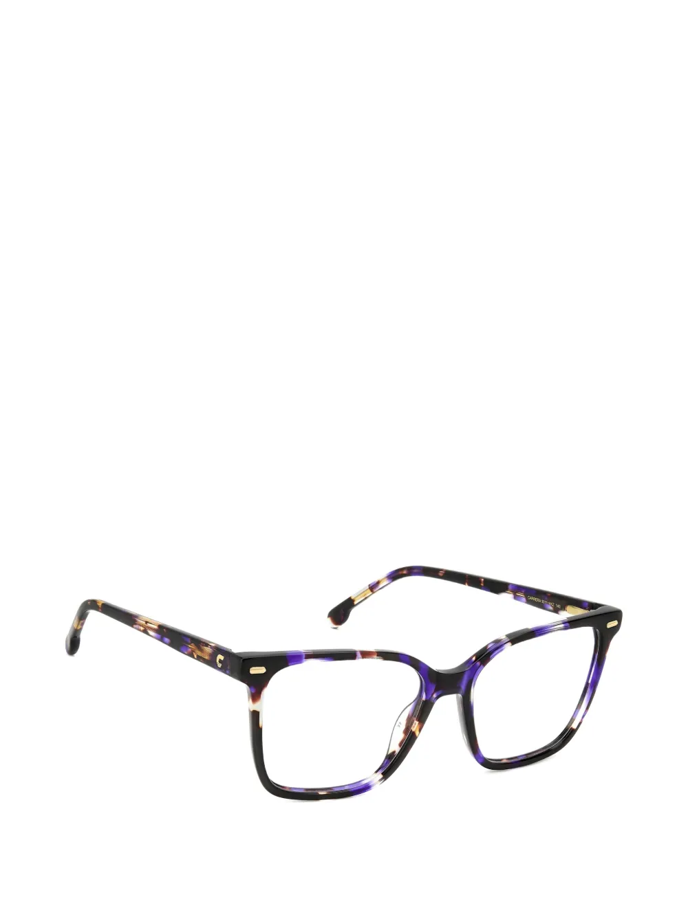 Carrera Bril met vierkant montuur en schildpadschild design Paars