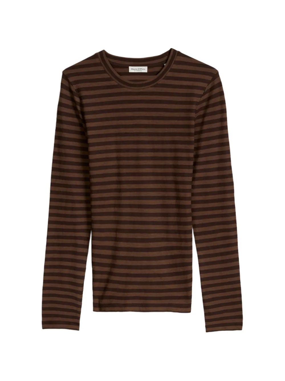 Marc O'Polo Gestreept T-shirt met lange mouwen Bruin