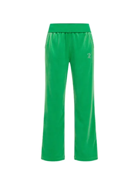 Juicy Couture Kids rhinestone-embellished velour track pants