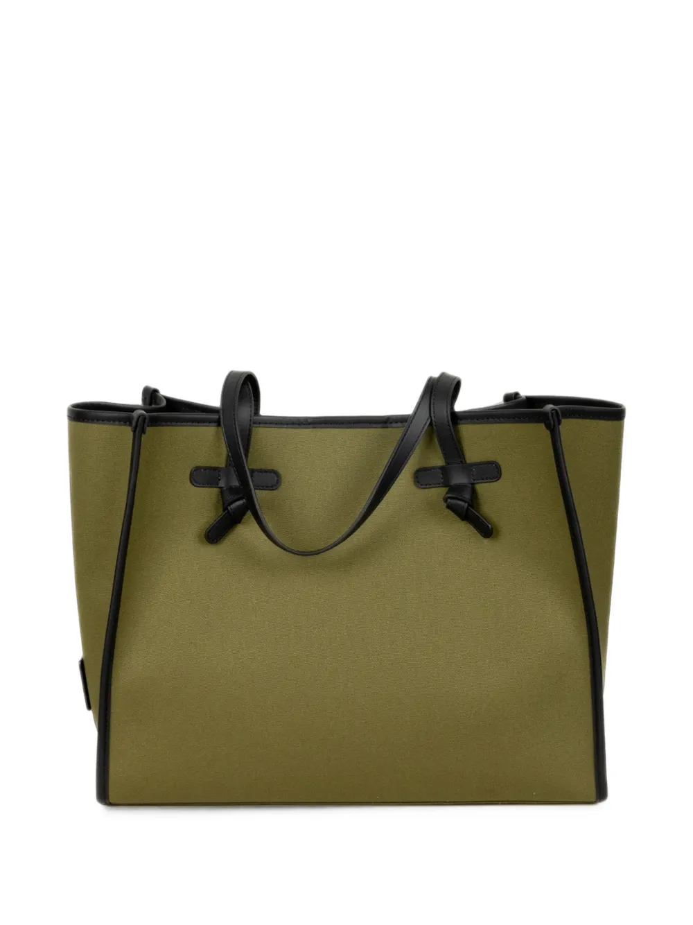 Marcella Club Marcella Leather-trimmed Tote Bag In Grün