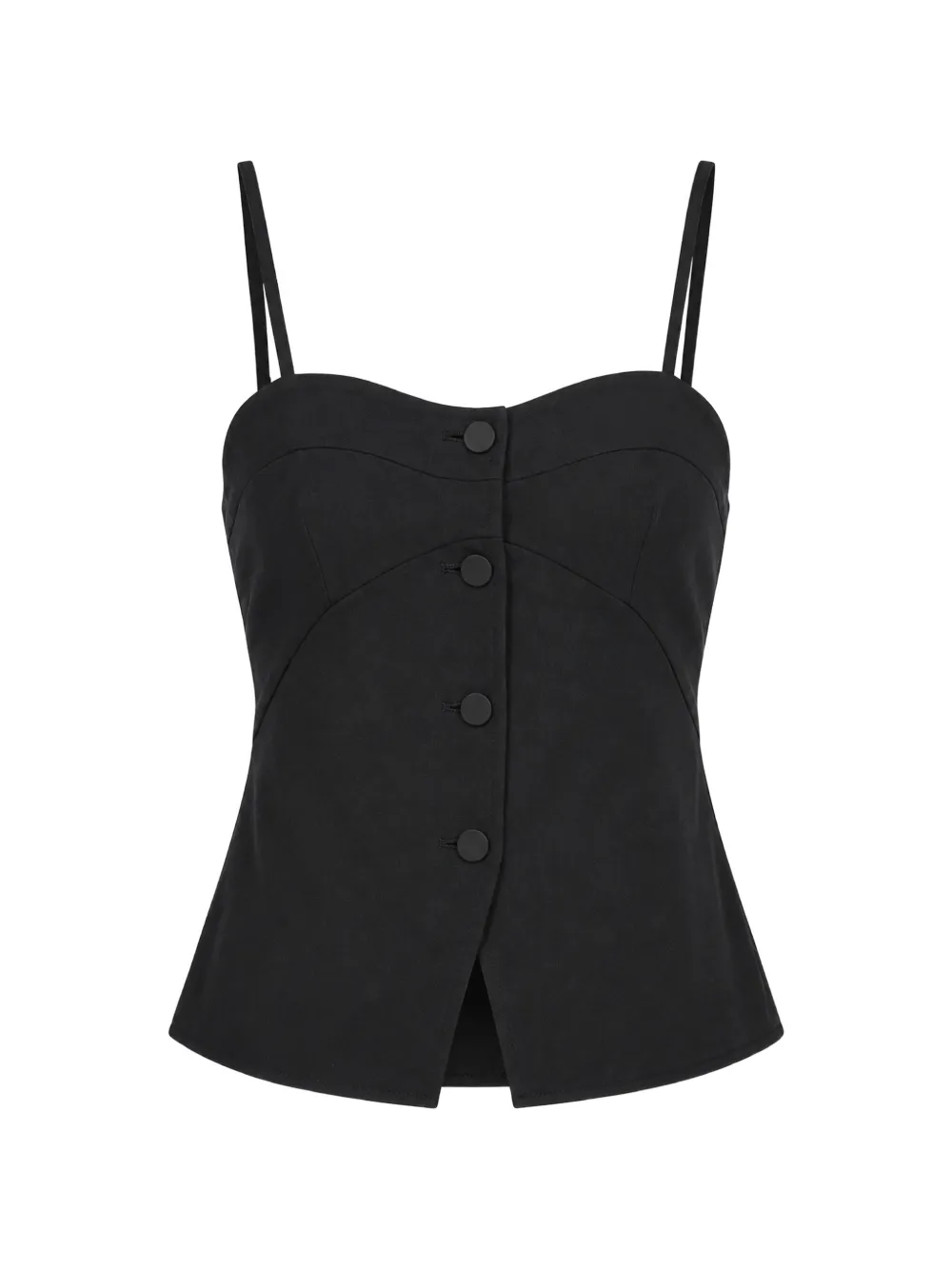 Armani Exchange button-up camisole top Zwart