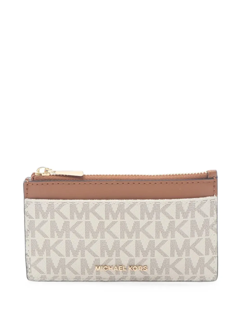 Michael Kors Jet Set small signature-logo card case - Toni neutri