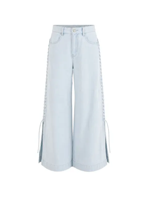 FARM Rio lace-up wide-leg jeans