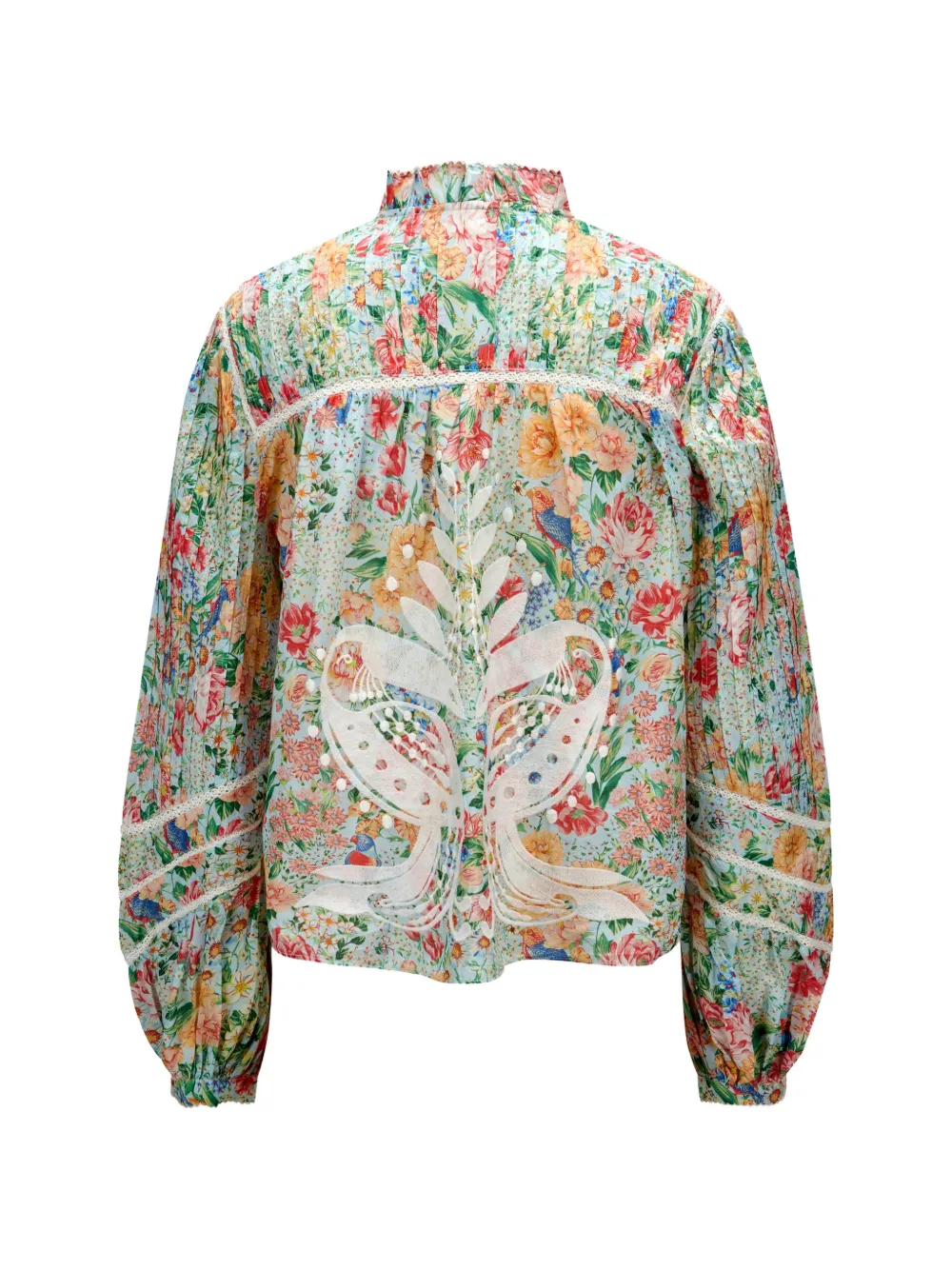 FARM Rio Rendeira cutwork blouse Blauw