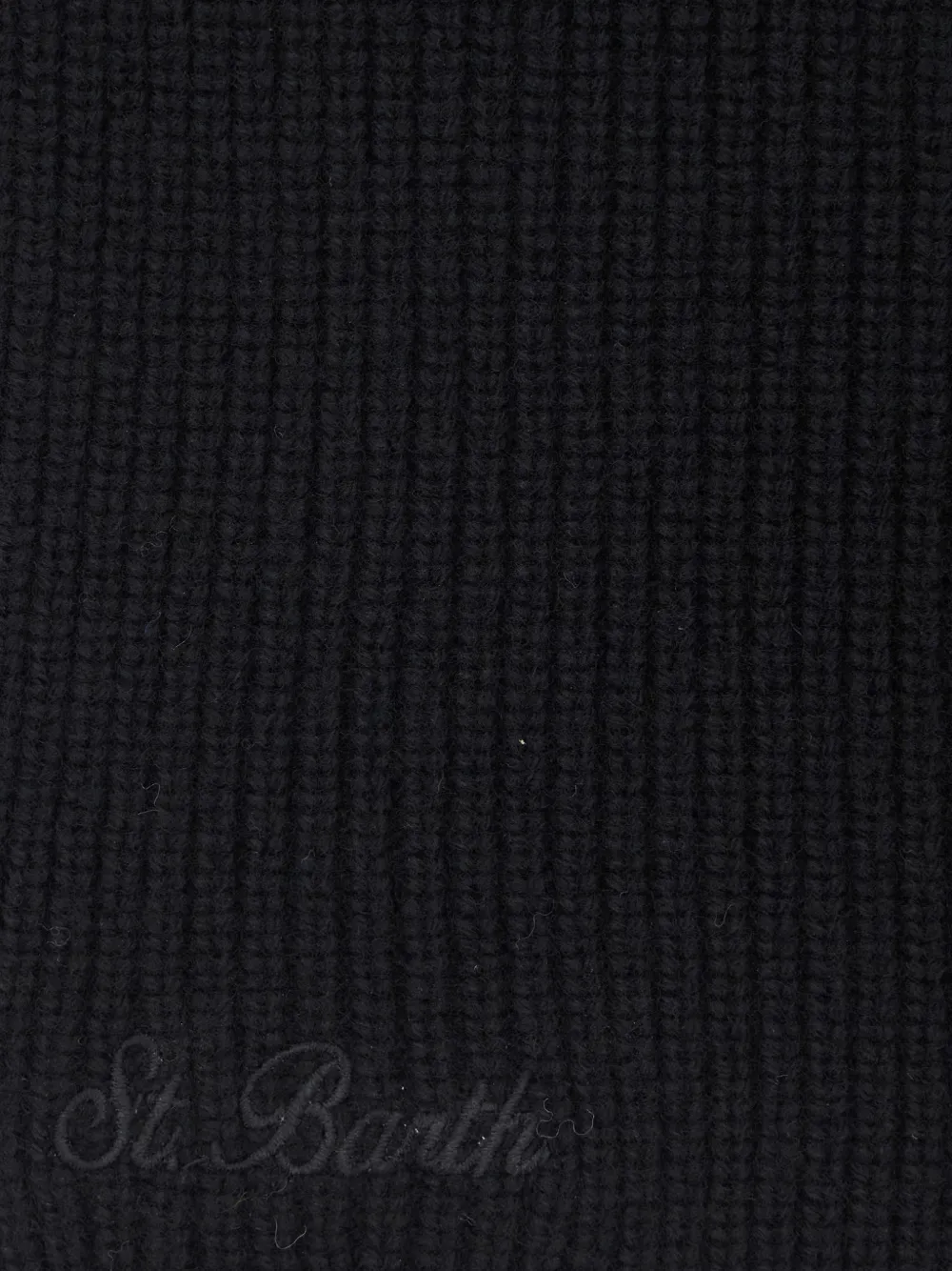 MC2 Saint Barth ribbed-knit scarf Zwart