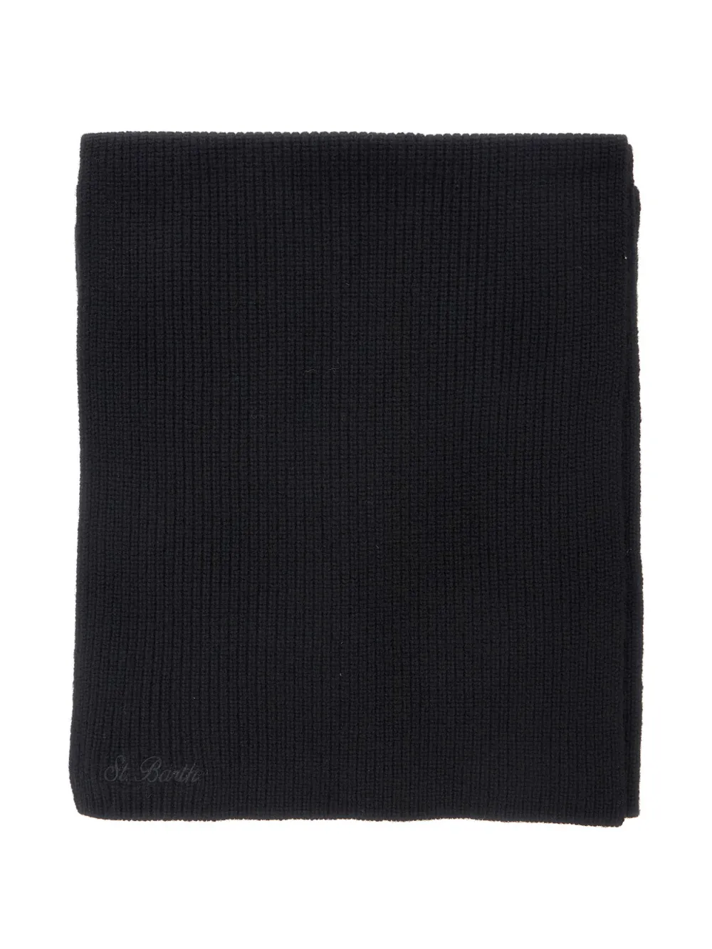 MC2 Saint Barth ribbed-knit scarf Zwart
