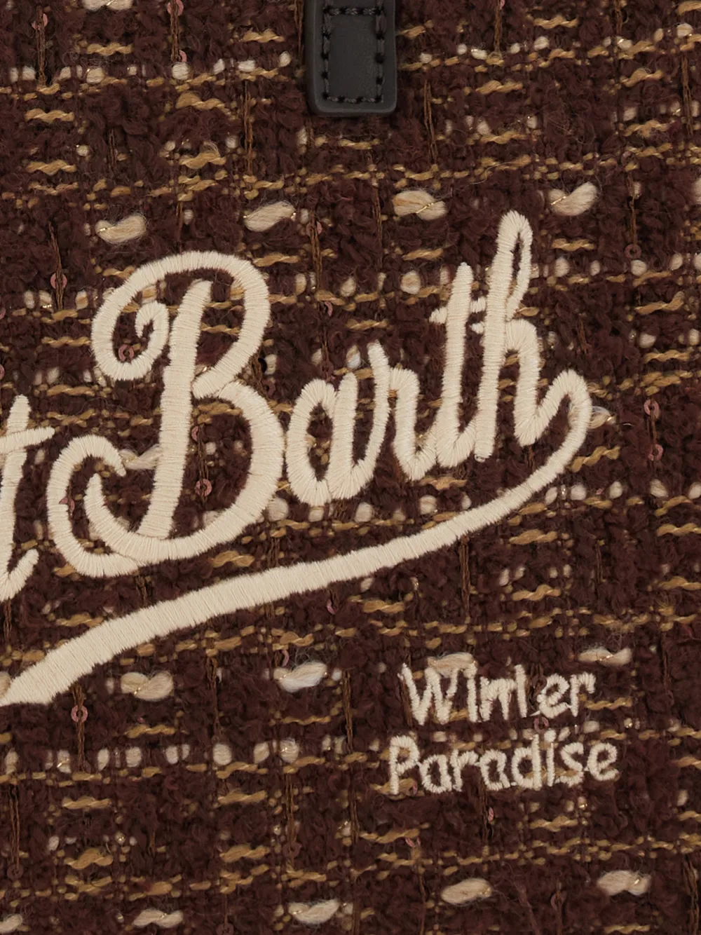 MC2 Saint Barth Vanity tweed mini-shopper Bruin