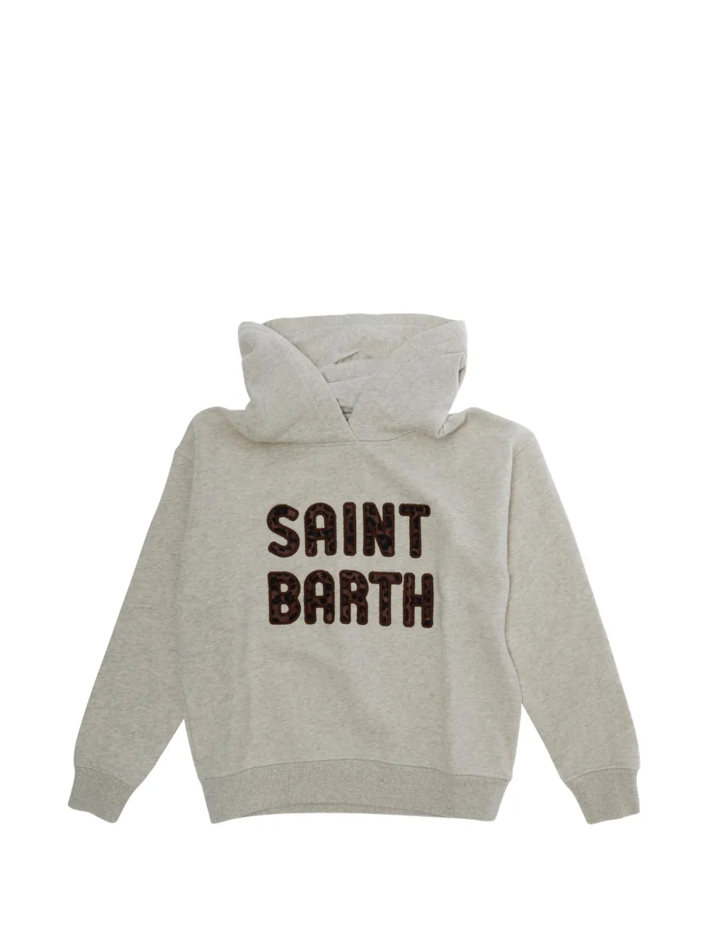 MC2 Saint Barth Kids Mindy logo-patch hoodie Grijs