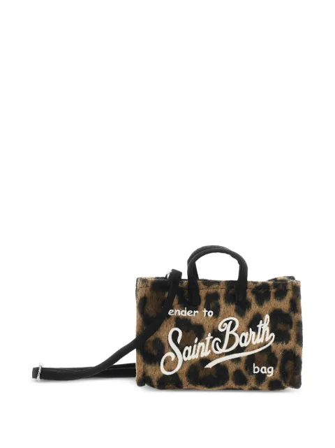MC2 Saint Barth leopard-print embroidered tote bag