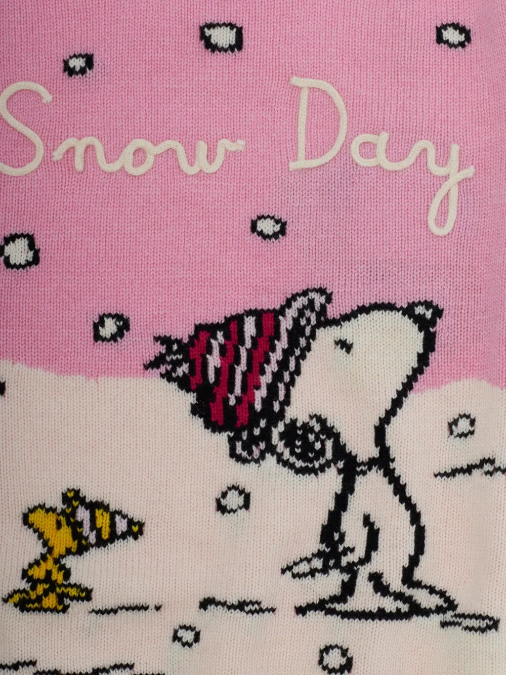 MC2 Saint Barth Kids x ªeanuts Snoopy-intarsia sweater Roze