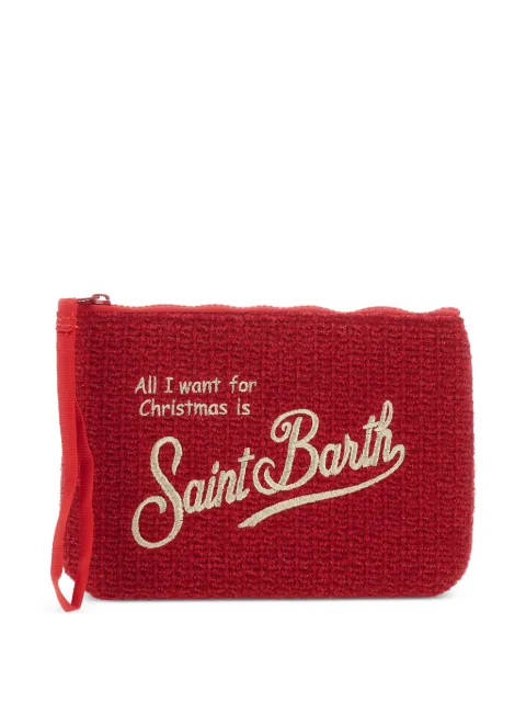MC2 Saint Barth embroidered bouclé pouch