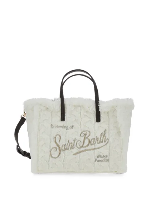 MC2 Saint Barth cable-knit fringed tote bag