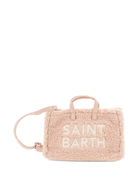MC2 Saint Barth logo刺绣人造皮毛一体手提包