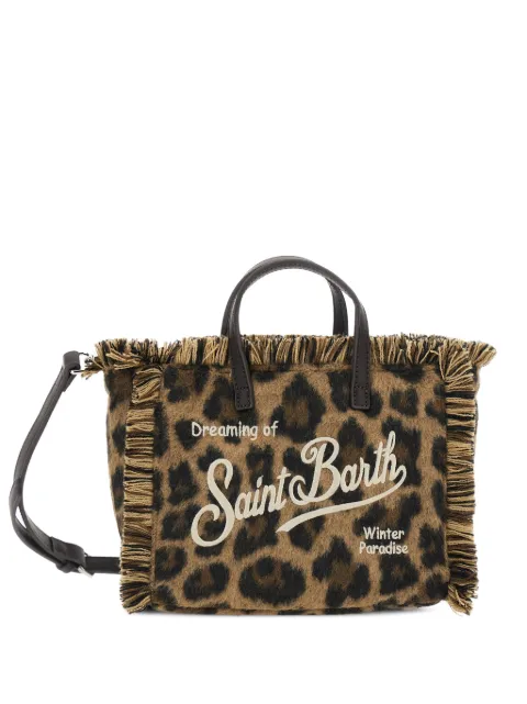 MC2 Saint Barth Kids leopard-print fringed tote bag