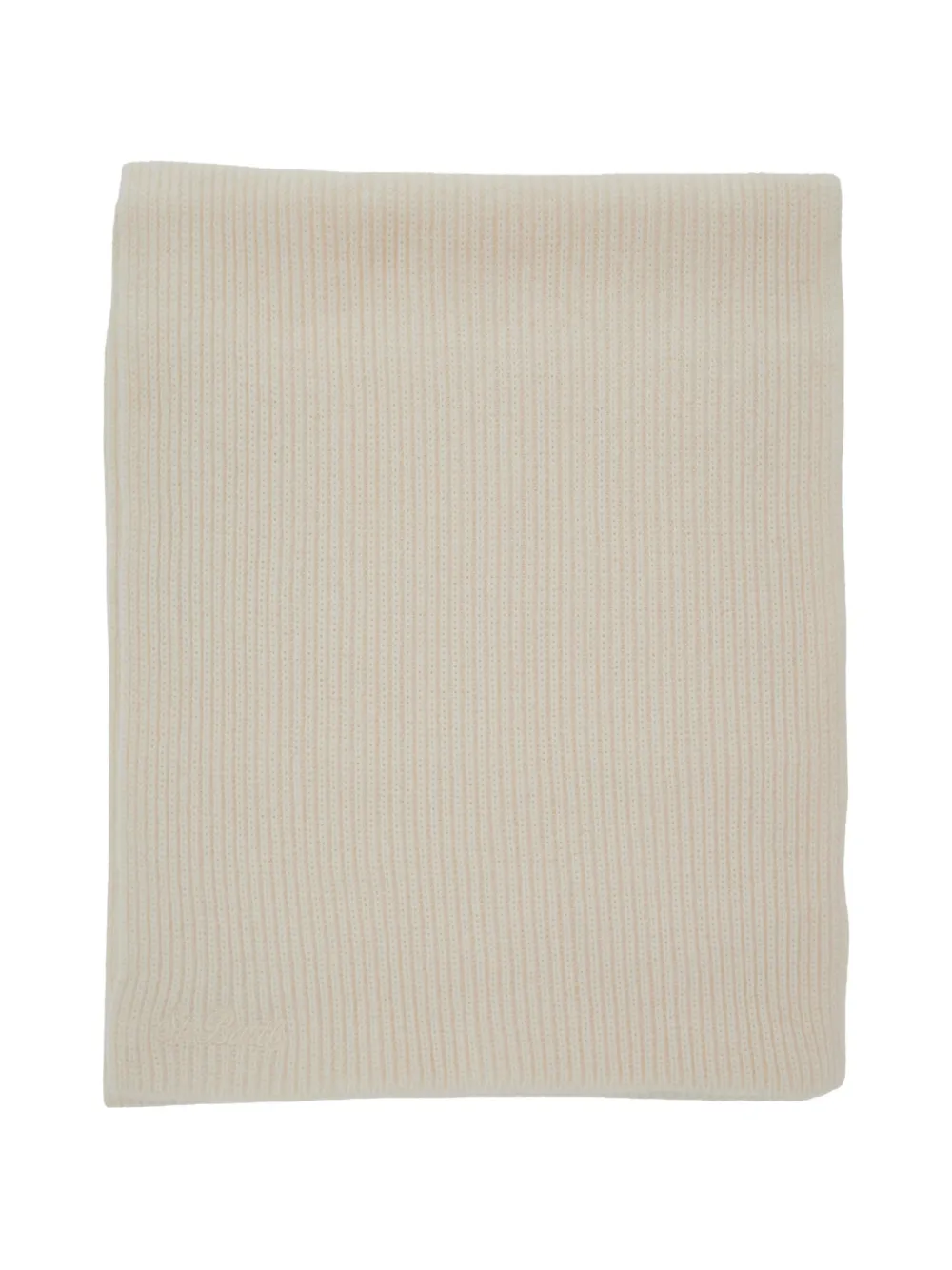 Mc2 Saint Barth Ribbed-knit Scarf In Neutral
