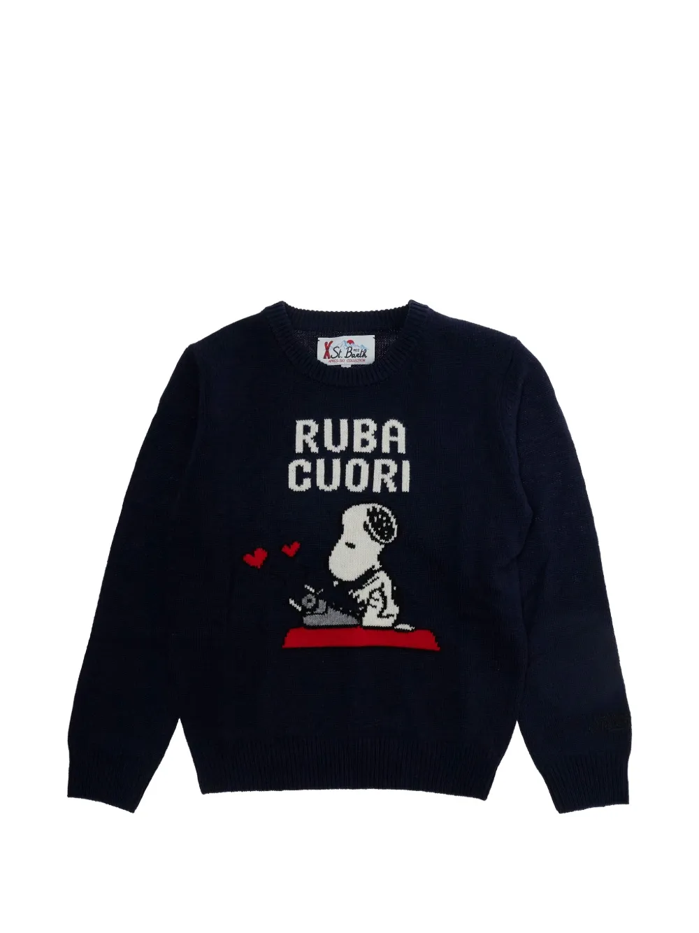 MC2 Saint Barth Kids x Peanuts trui met Snoopy-intarsia Blauw