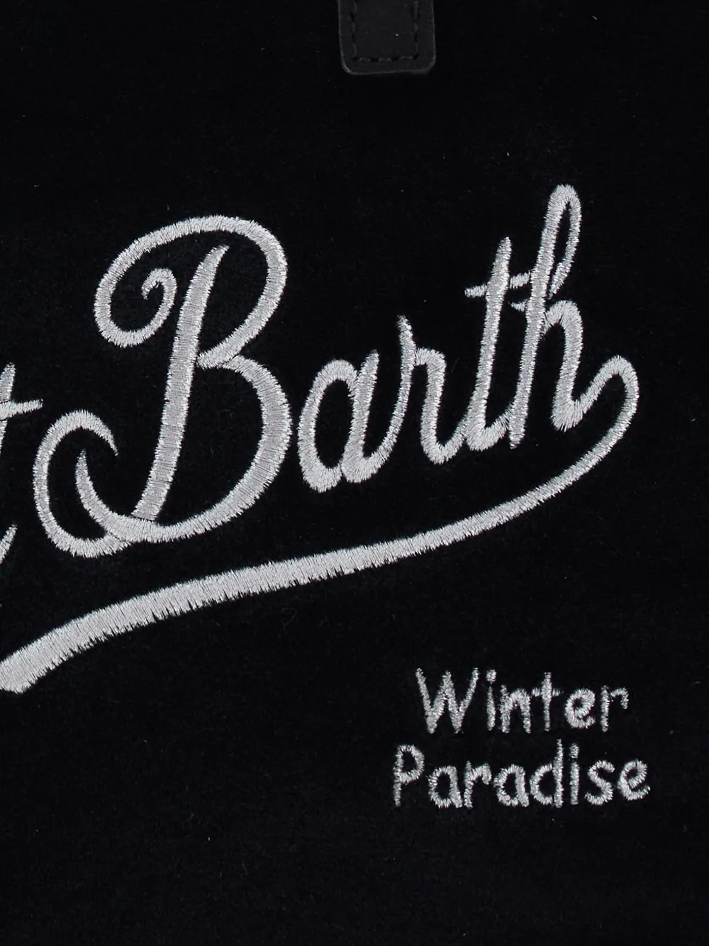 MC2 Saint Barth Kids fringed logo-embroidered tote bag Zwart