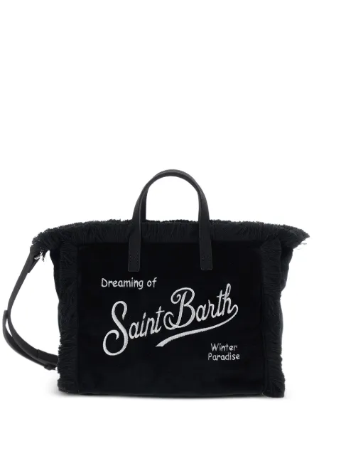MC2 Saint Barth Kids fringed logo-embroidered tote bag
