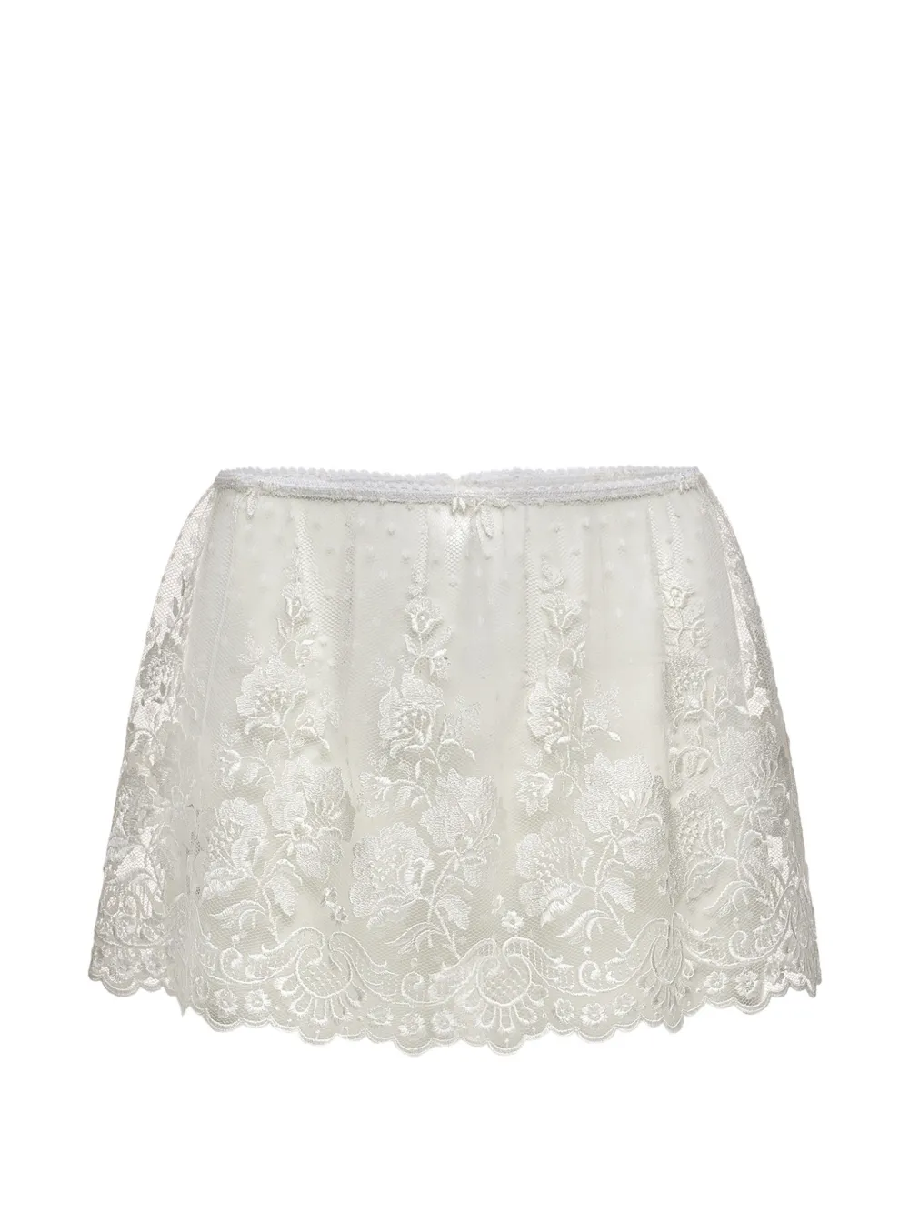 Magda Butrym lace-embroidered scalloped-hem mini skirt - Blanc Magda Butrym lace-embroidered scalloped-hem mini skirt - Blanc