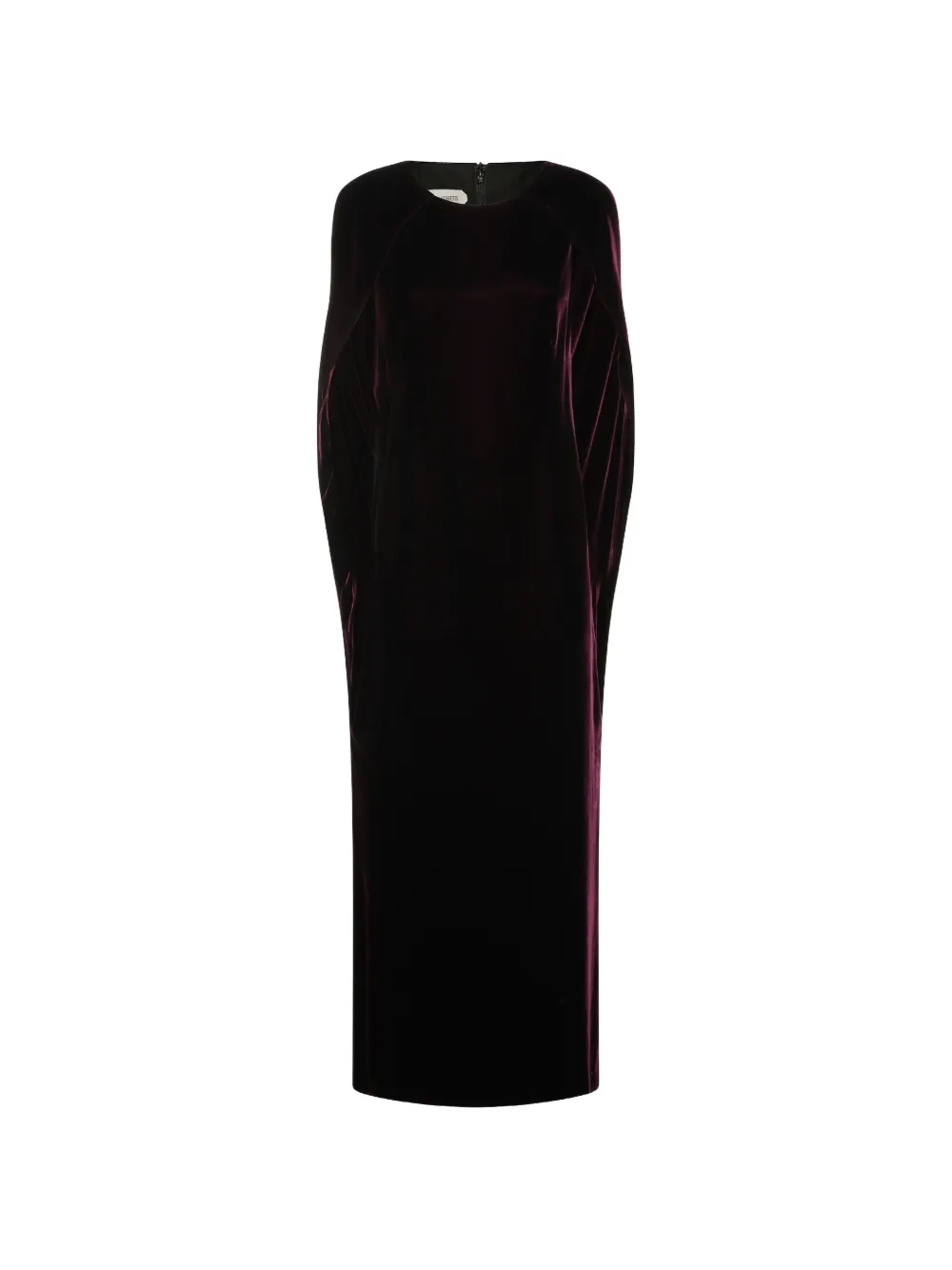 Alberta Ferretti cape-detail velvet gown