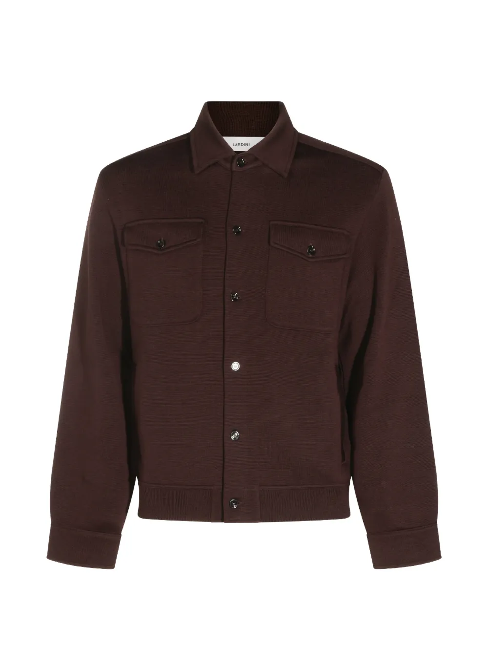 Lardini spread-collar button-up shirt jacket