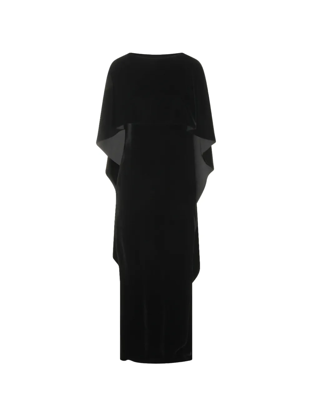 Alberta Ferretti cape-detail cut-out gown - Nero