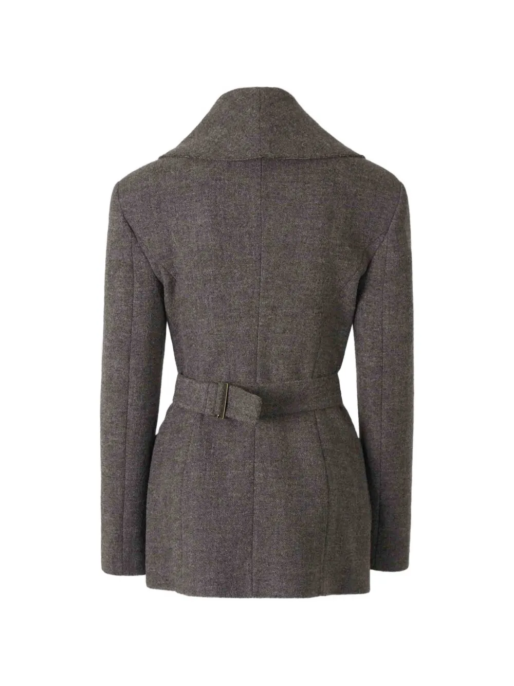 Magda Butrym Blazer met sjaalkraag en ceintuur Grijs
