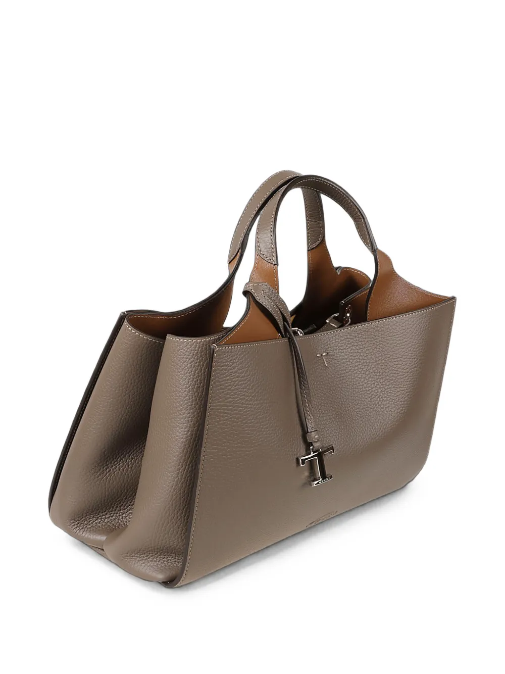 Tod's T Timeless shopper van bewerkt leer Bruin