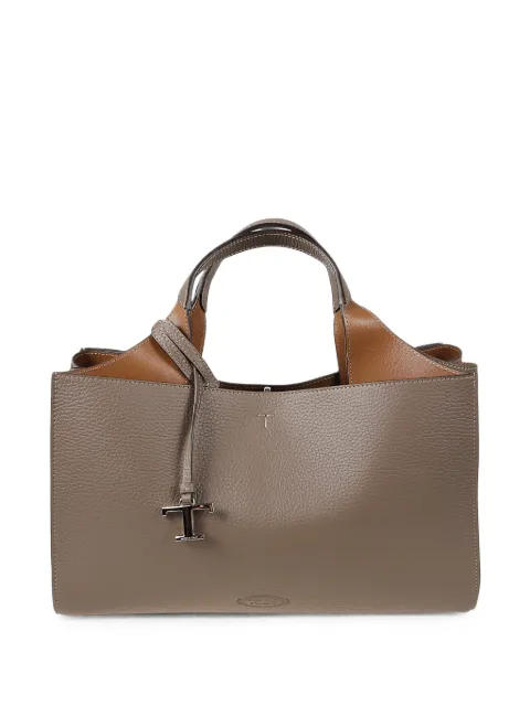 Tod's T Timeless pebbled-leather tote bag