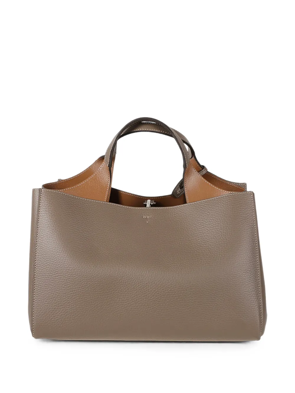 Tod's T Timeless shopper van bewerkt leer Bruin