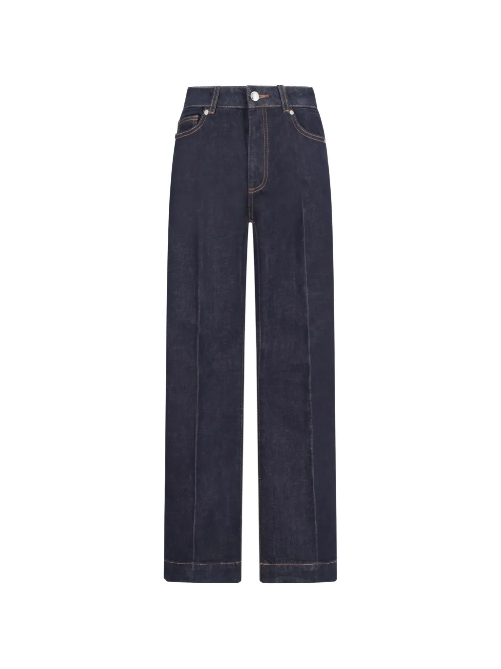 Sportmax logo-patch straight-leg jeans - Blu