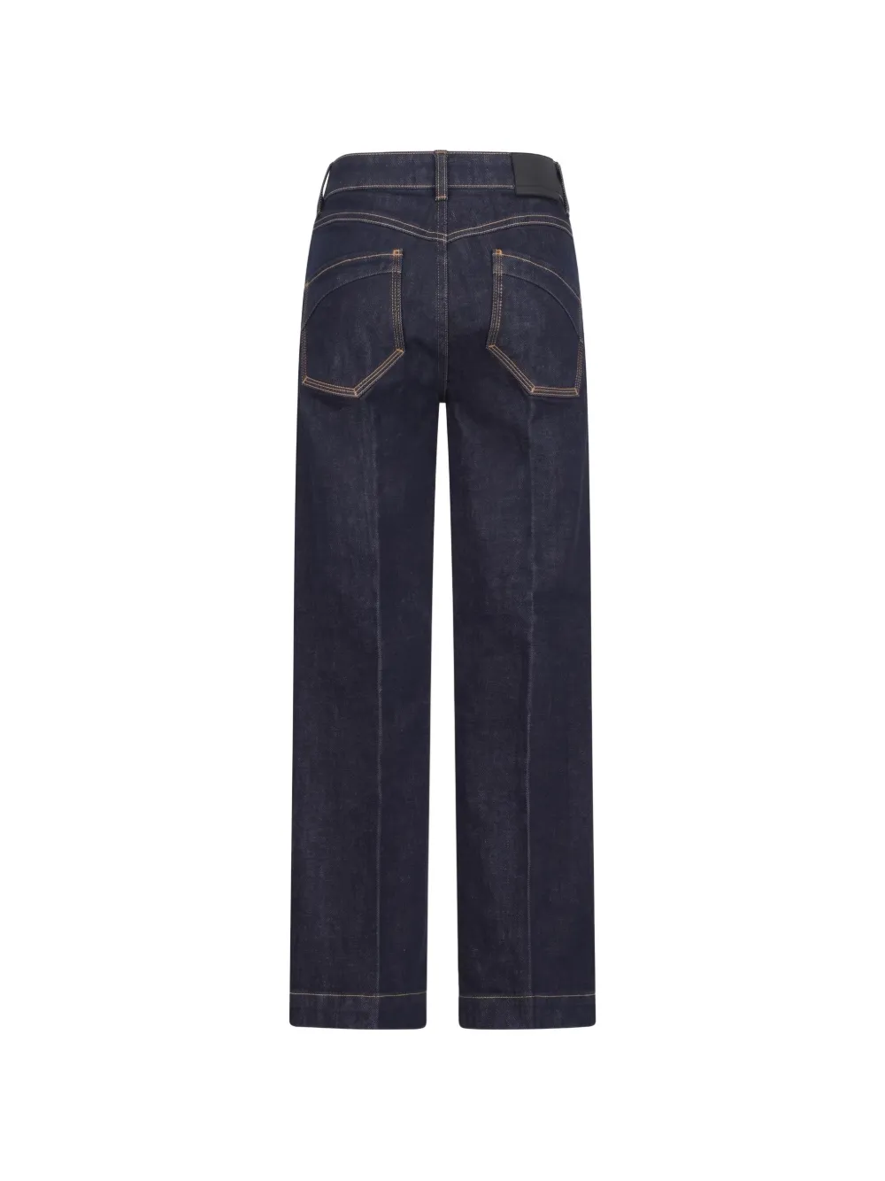Sportmax logo-patch straight-leg jeans Blauw