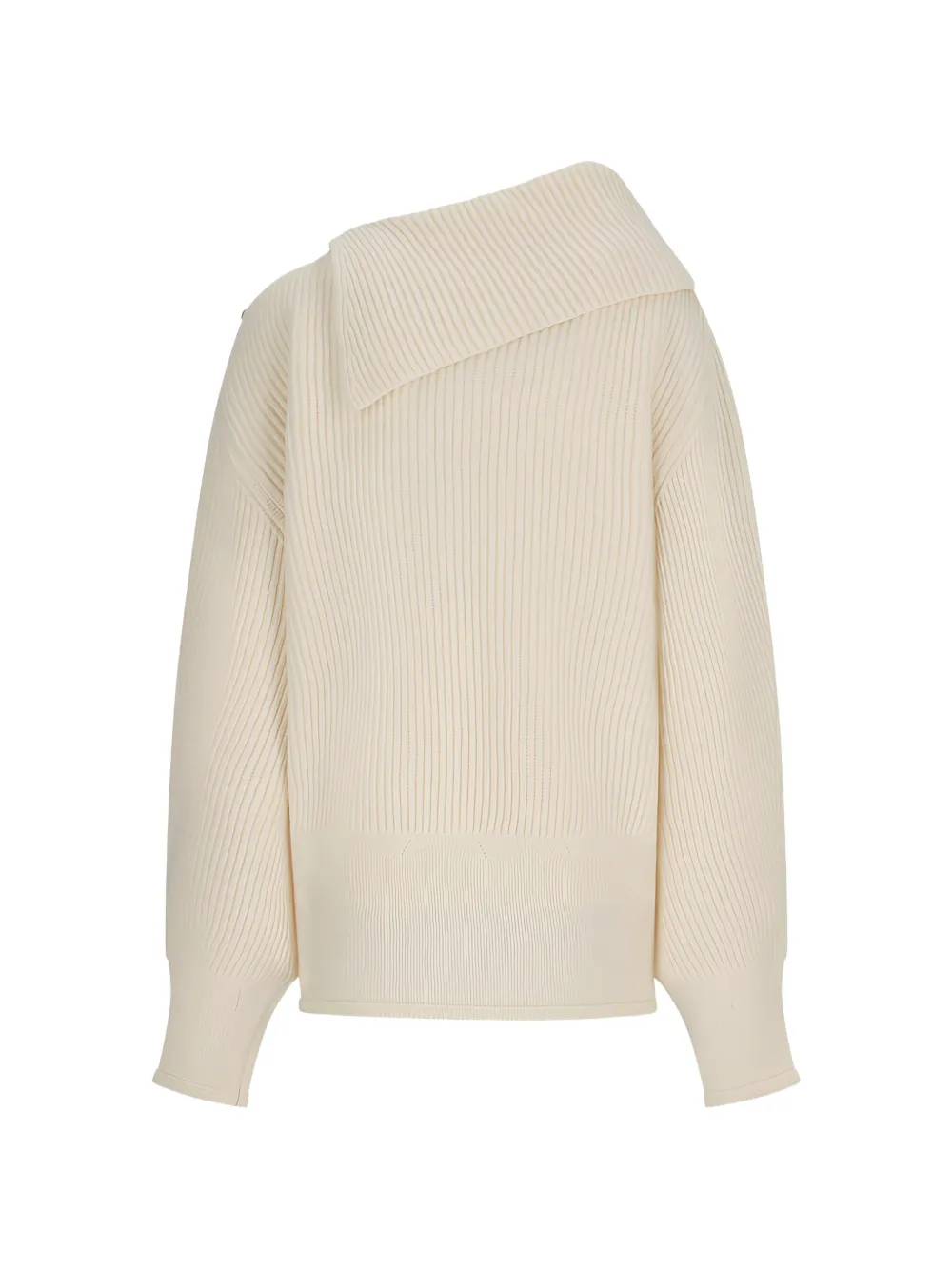 Blumarine Geribbelde trui verfraaid met knopen Beige