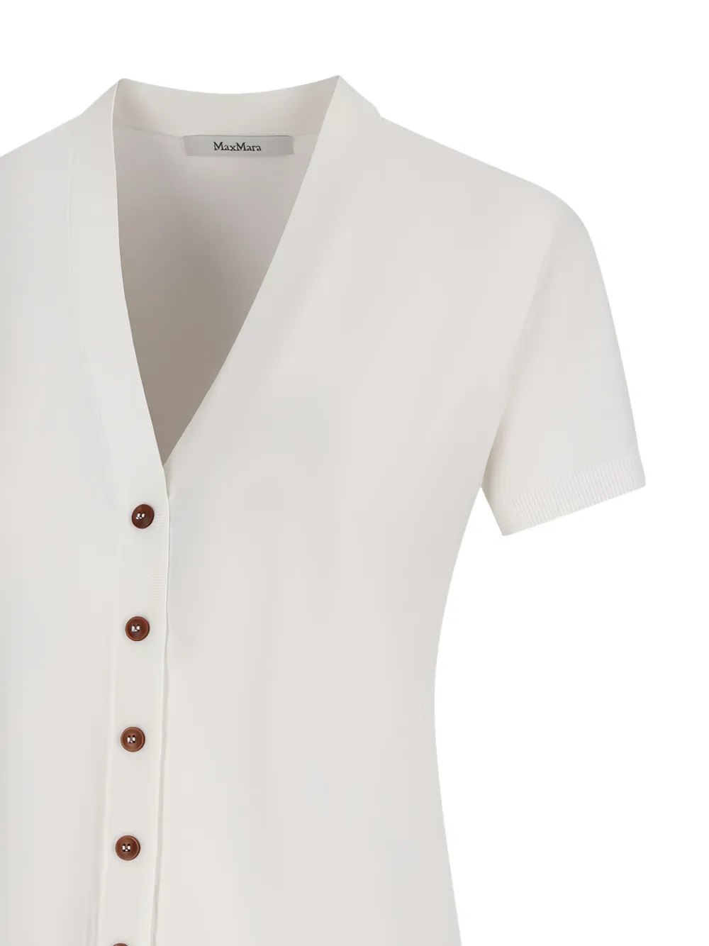 Max Mara short-sleeve V-neck cardigan Wit