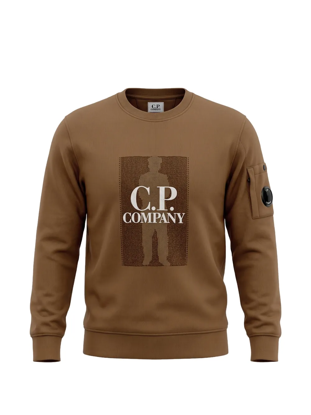 C.P. Company Kids U16 logo-print Lens-detail sweatshirt - Marrone