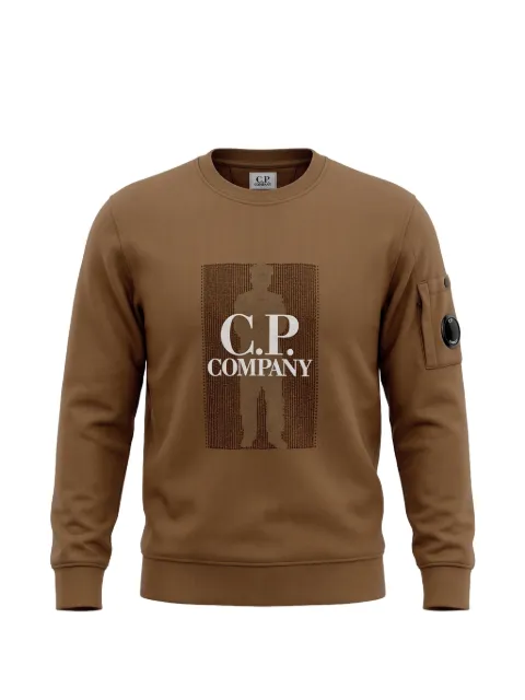 C.P. Company Kids U16 logo-print Lens-detail sweatshirt