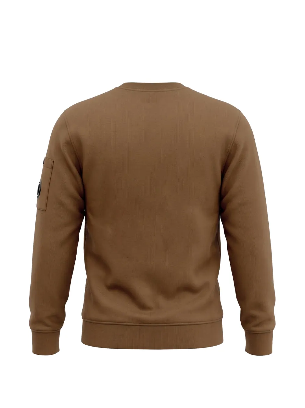 C.P. Company Kids U16 sweater met logo-print en Lens-detail Bruin