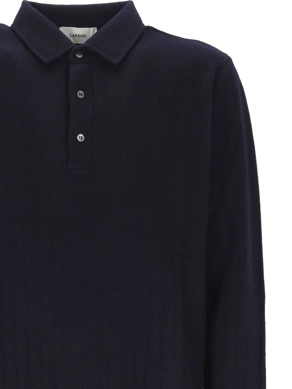 Lardini Ribgebreid poloshirt Blauw