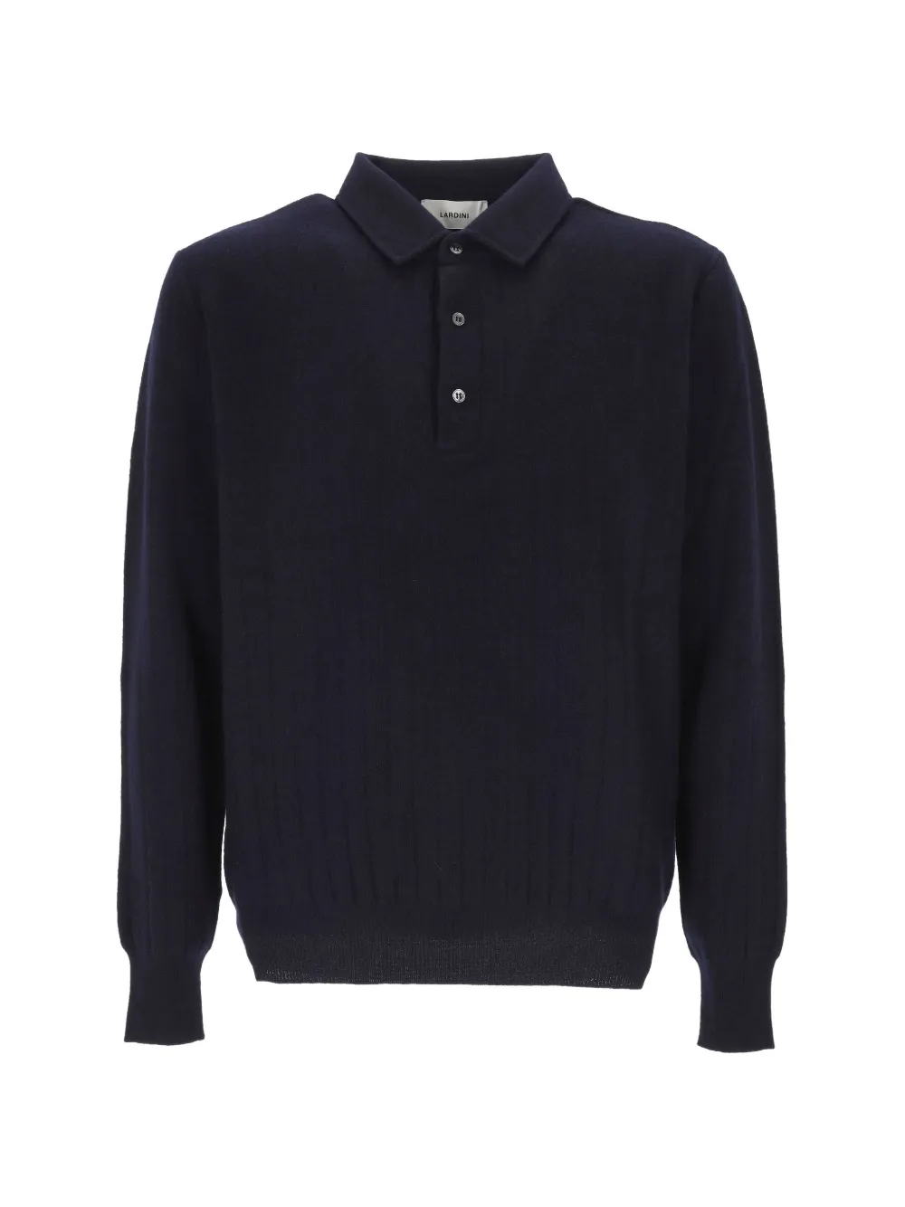 Lardini ribbed-knit cashmere polo shirt