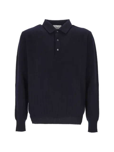 Lardini ribbed-knit cashmere polo shirt