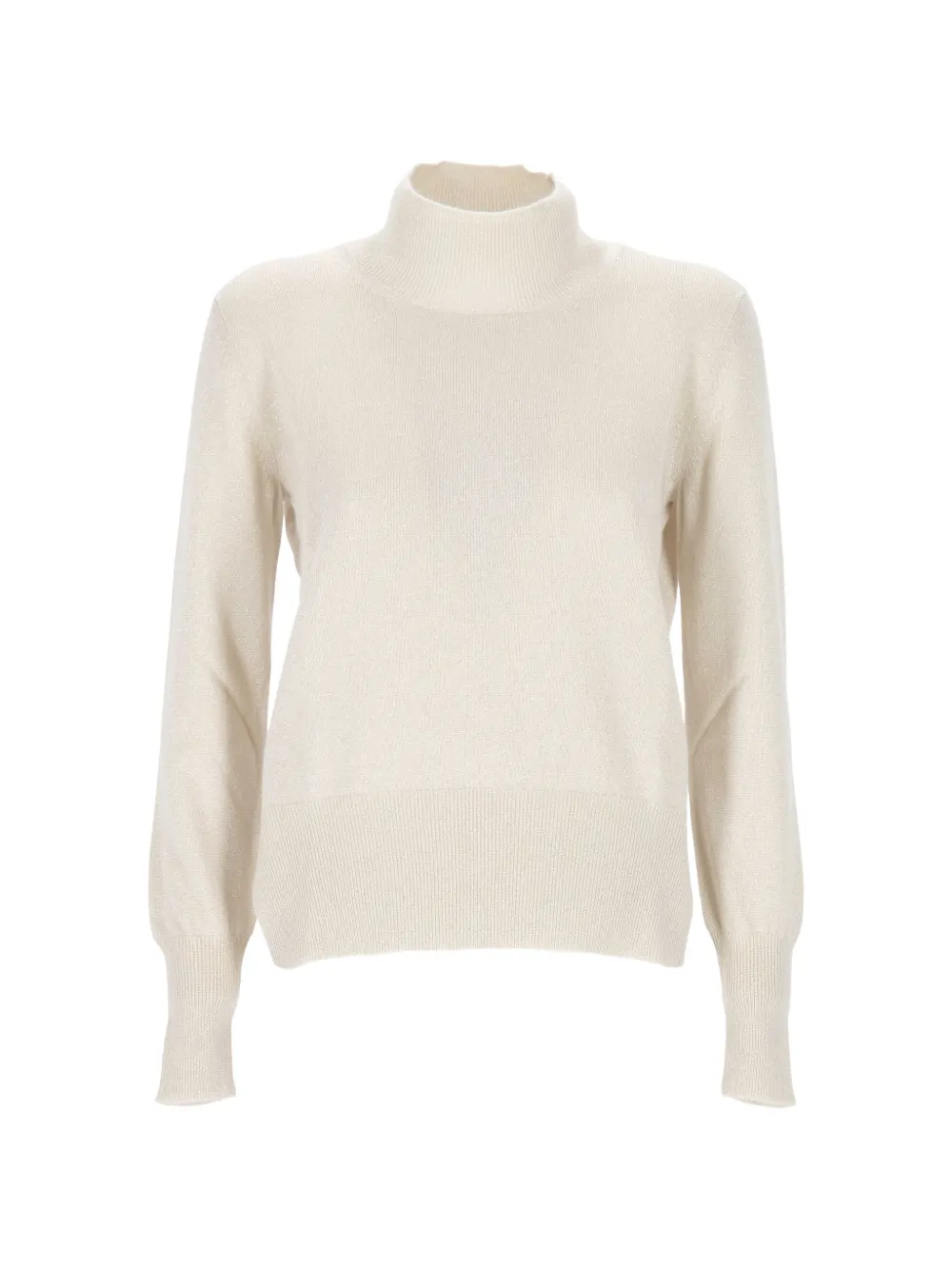 Gran Sasso High-neck Metallic-effect Sweater In White