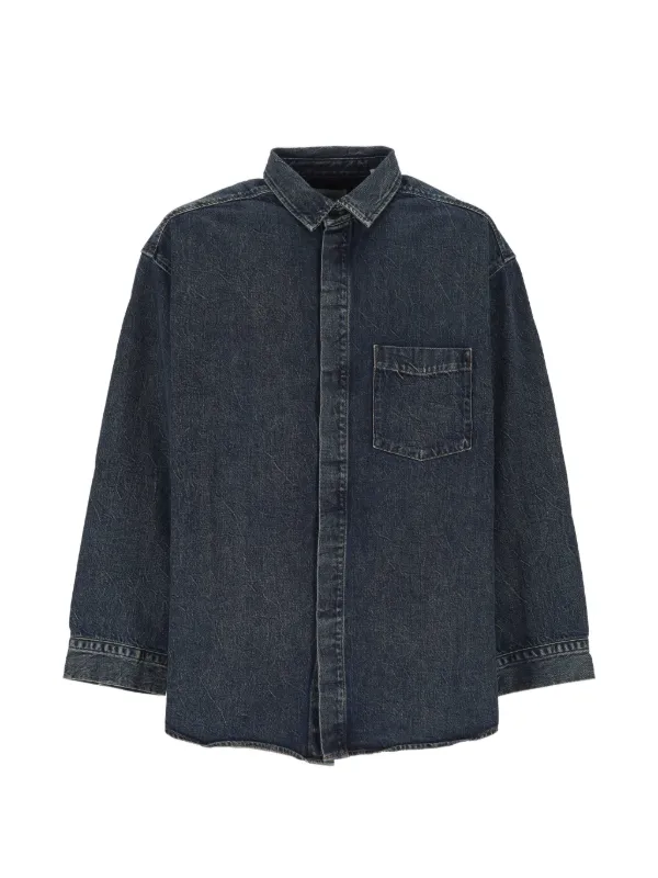 Agolde Patch-pocket Denim Shirt in Blue