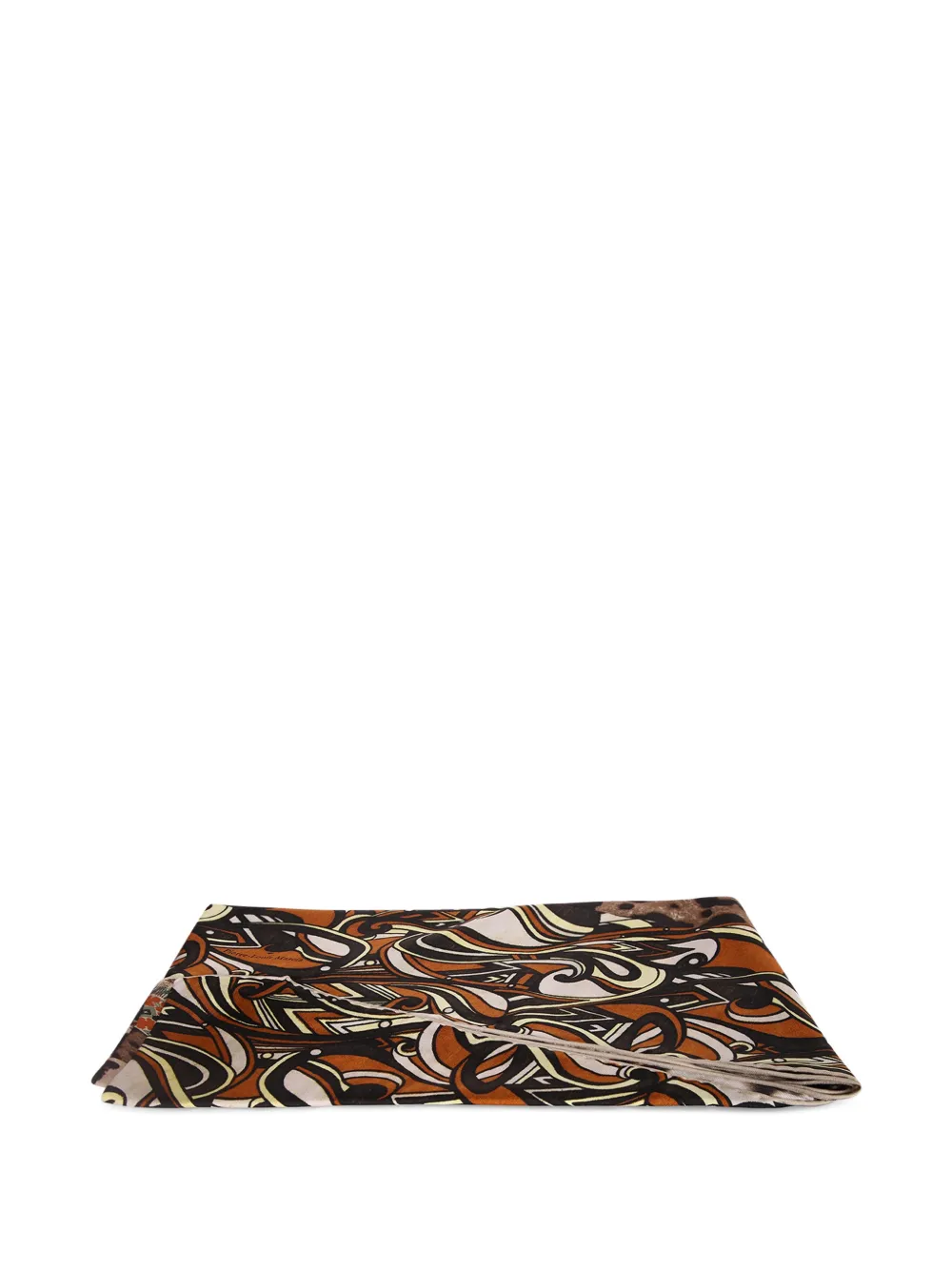 Pierre-Louis Mascia abstract-print scarf - Braun