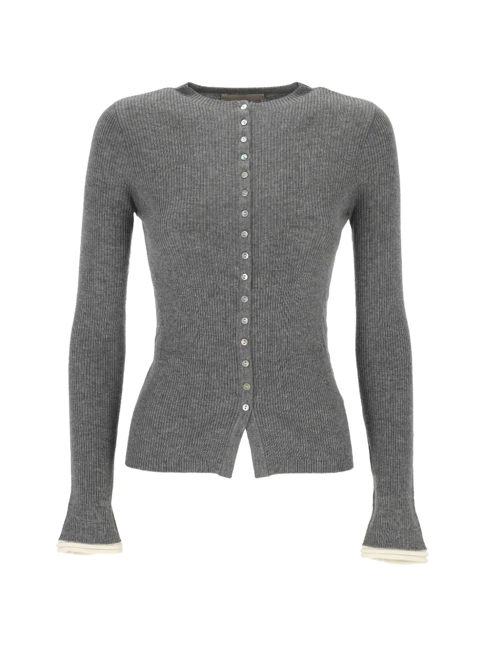 Eleh ribbed-knit cardigan - Grigio