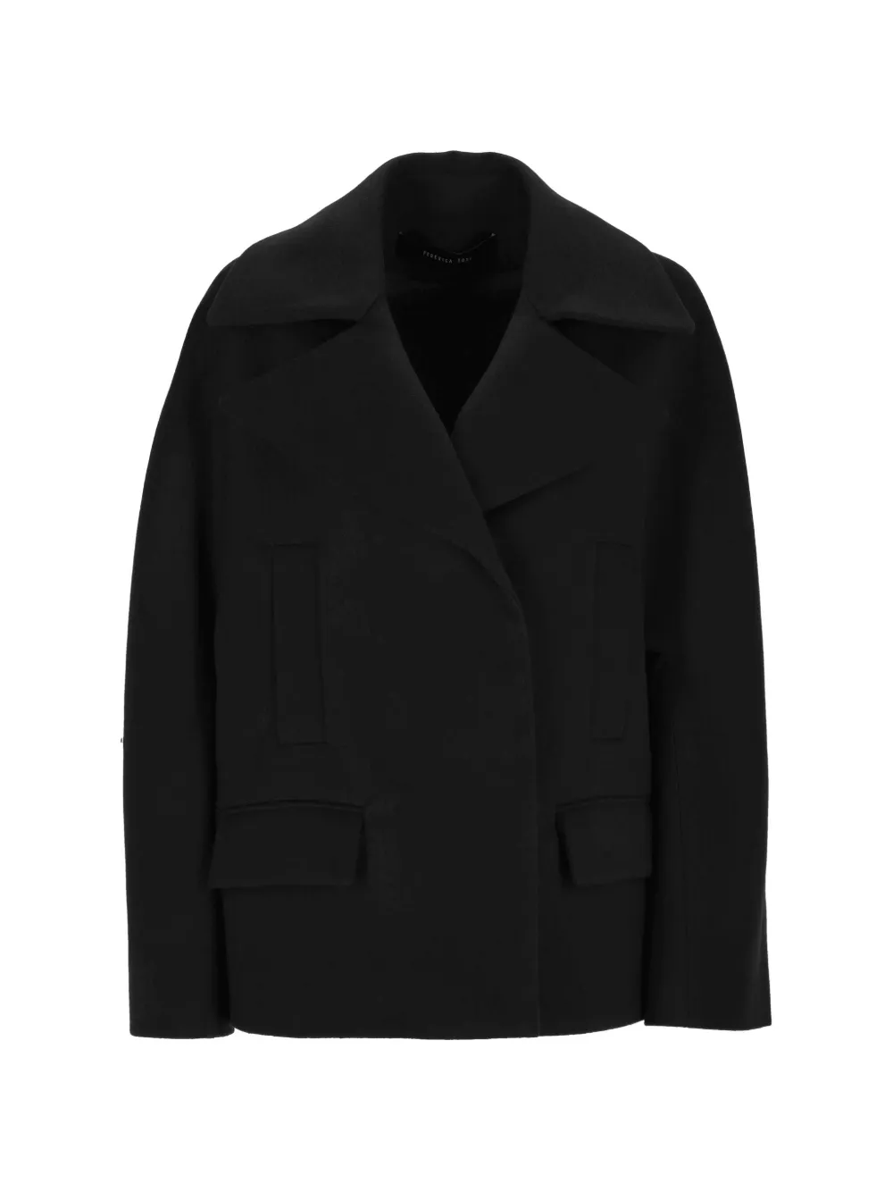 Federica Tosi notched-lapels flap-pockets coat - Nero