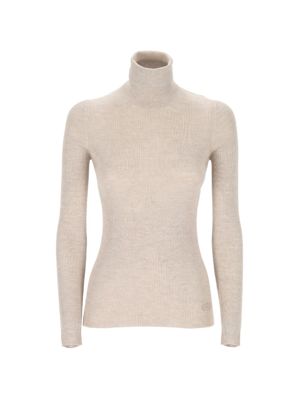 Agnona ribbed-knit roll-neck sweater - Tons neutres Agnona ribbed-knit roll-neck sweater - Tons neutres