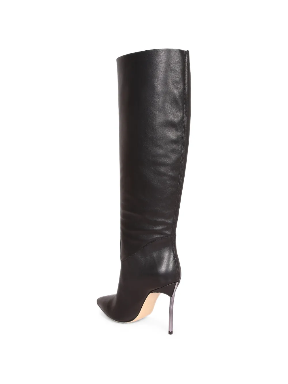 Casadei Superblade pointed-toe knee-high boots Zwart
